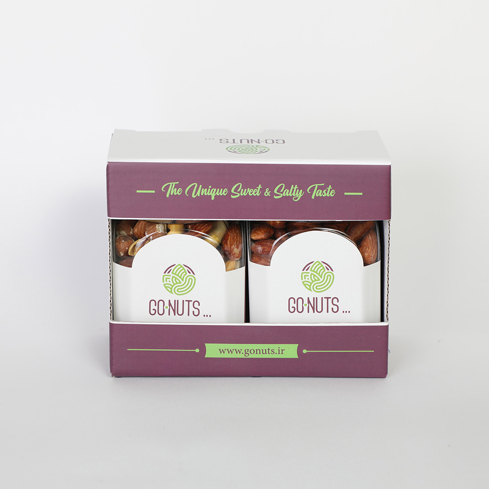 تنگ گلدانه 2 – آجیل مخلوط شور + بادام درختی شور (400 گرم) 1 TGD40002 فروشگاه اینترنتی بوتیک آجیل و خشکبار Gonuts گوناتس